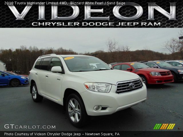 2010 Toyota Highlander Limited 4WD in Blizzard White Pearl