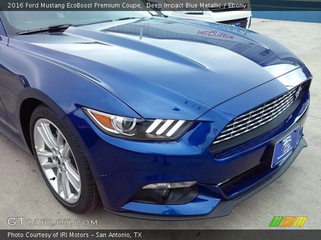 2016 Ford Mustang EcoBoost Premium Coupe in Deep Impact Blue Metallic