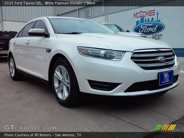2015 Ford Taurus SEL in White Platinum Metallic