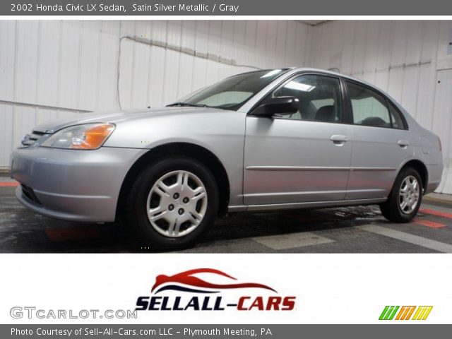2002 Honda Civic LX Sedan in Satin Silver Metallic