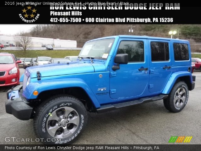 2016 Jeep Wrangler Unlimited Sahara 4x4 in Hydro Blue Pearl