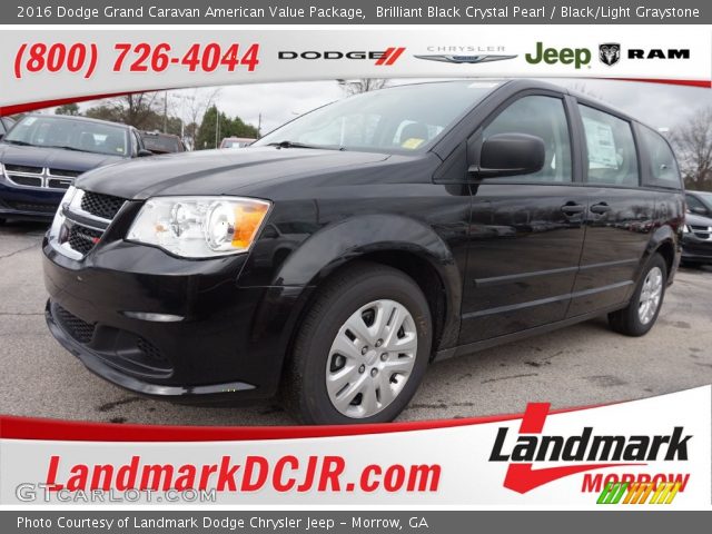 2016 Dodge Grand Caravan American Value Package in Brilliant Black Crystal Pearl