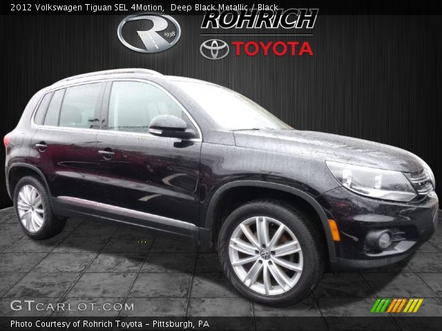 2012 Volkswagen Tiguan SEL 4Motion in Deep Black Metallic