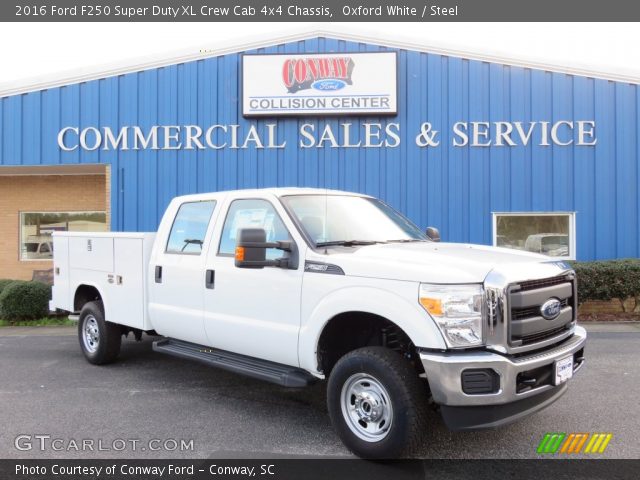 2016 Ford F250 Super Duty XL Crew Cab 4x4 Chassis in Oxford White