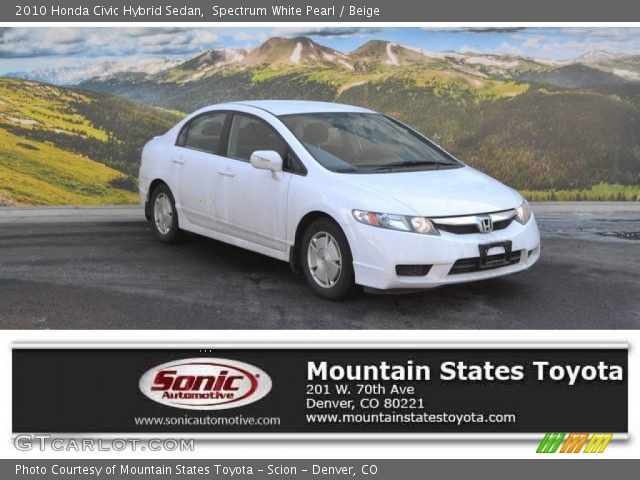 2010 Honda Civic Hybrid Sedan in Spectrum White Pearl