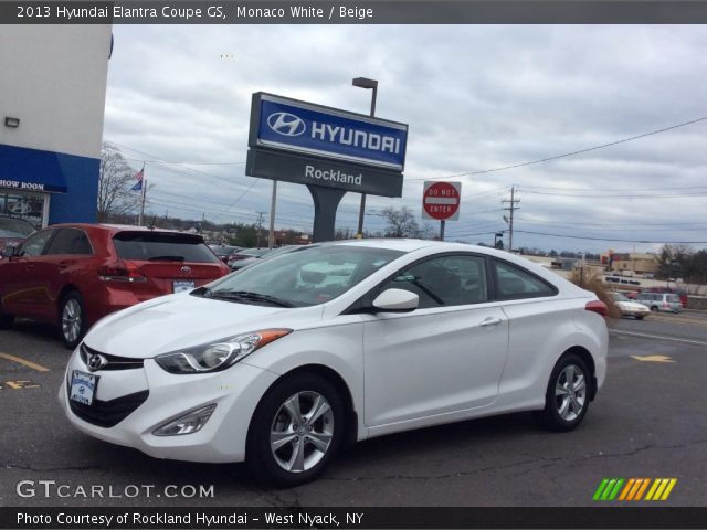 2013 Hyundai Elantra Coupe GS in Monaco White