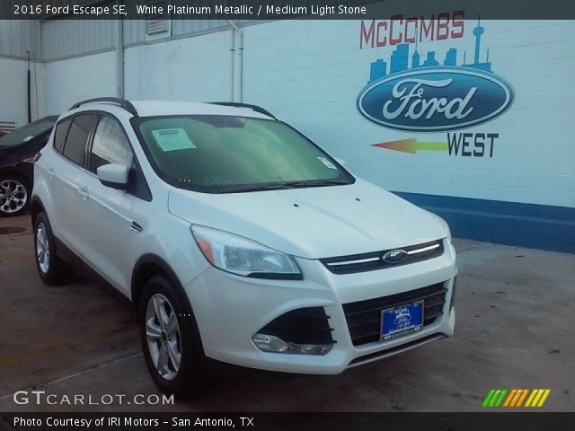 2016 Ford Escape SE in White Platinum Metallic