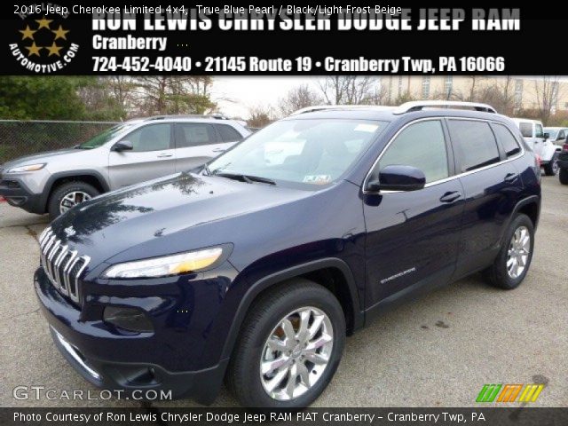 2016 Jeep Cherokee Limited 4x4 in True Blue Pearl