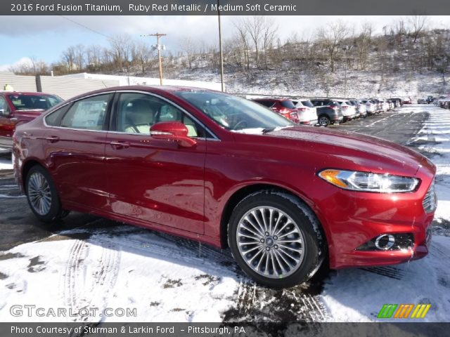 2016 Ford Fusion Titanium in Ruby Red Metallic