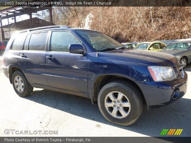 2003 Toyota Highlander V6 4WD in Indigo Ink Pearl