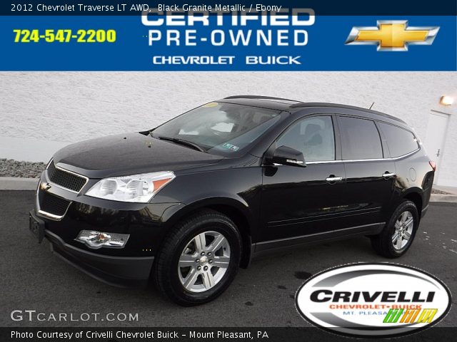 2012 Chevrolet Traverse LT AWD in Black Granite Metallic