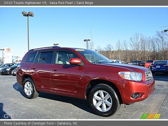 2010 Toyota Highlander V6 in Salsa Red Pearl
