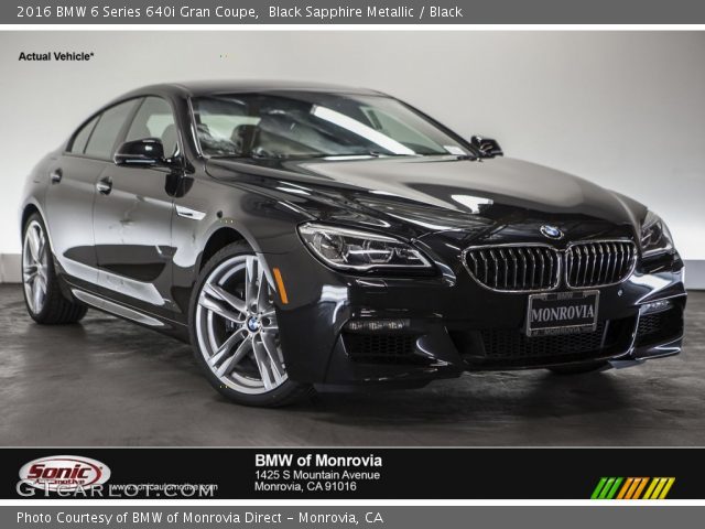 2016 BMW 6 Series 640i Gran Coupe in Black Sapphire Metallic