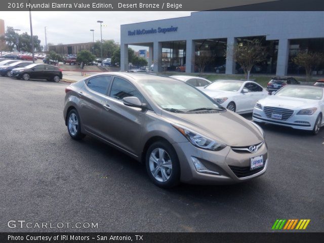 2016 Hyundai Elantra Value Edition in Desert Bronze