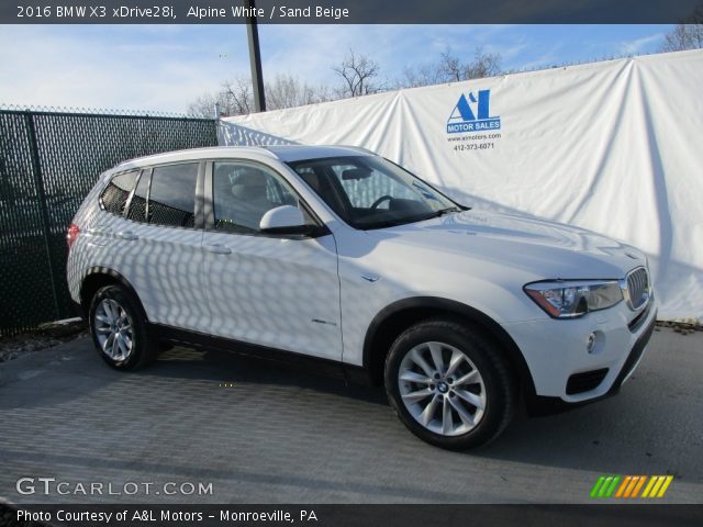 2016 BMW X3 xDrive28i in Alpine White