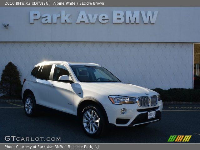 2016 BMW X3 xDrive28i in Alpine White