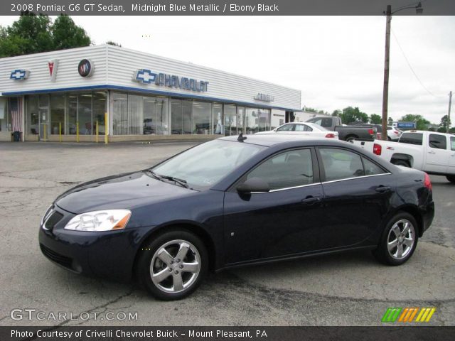 2008 Pontiac G6 GT Sedan in Midnight Blue Metallic