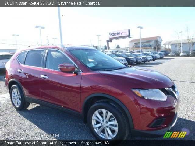 2016 Nissan Rogue SV AWD in Cayenne Red