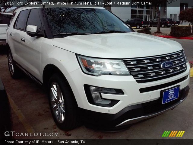 2016 Ford Explorer Limited in White Platinum Metallic Tri-Coat