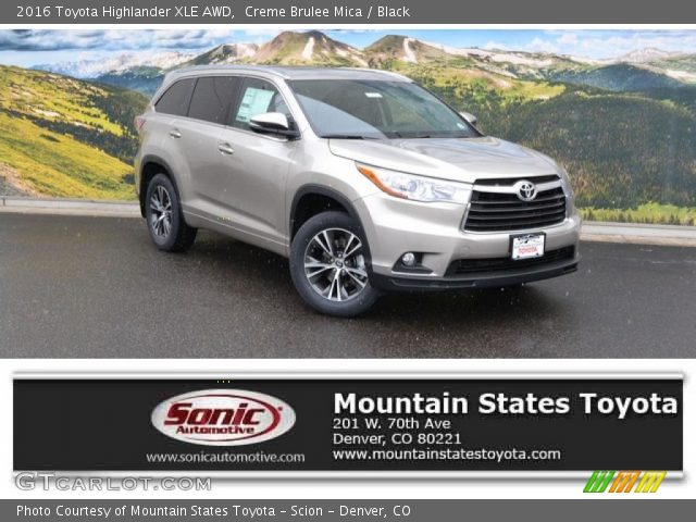 2016 Toyota Highlander XLE AWD in Creme Brulee Mica