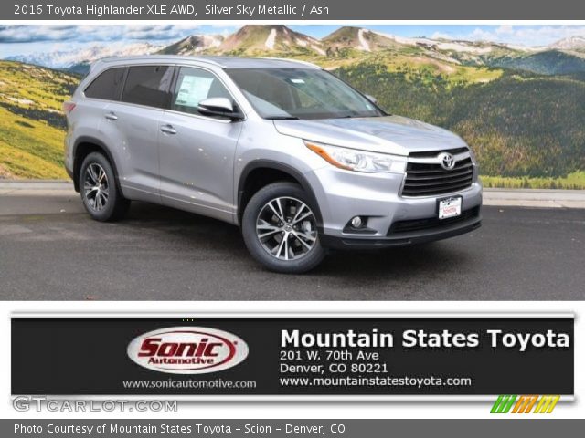 2016 Toyota Highlander XLE AWD in Silver Sky Metallic