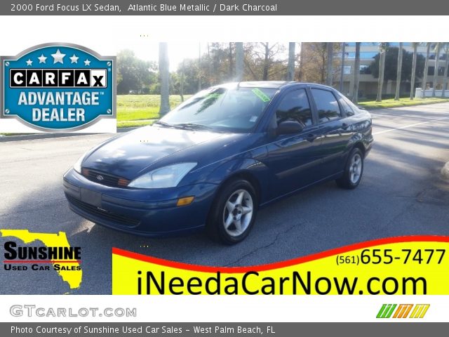 2000 Ford Focus LX Sedan in Atlantic Blue Metallic