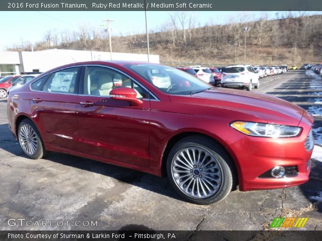 2016 Ford Fusion Titanium in Ruby Red Metallic