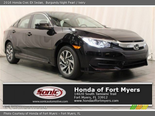 2016 Honda Civic EX Sedan in Burgundy Night Pearl