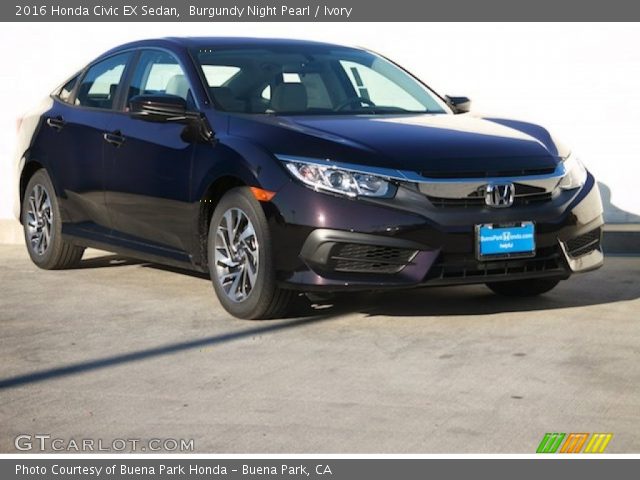 2016 Honda Civic EX Sedan in Burgundy Night Pearl