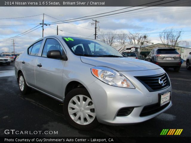 2014 Nissan Versa 1.6 S Sedan in Brilliant Silver