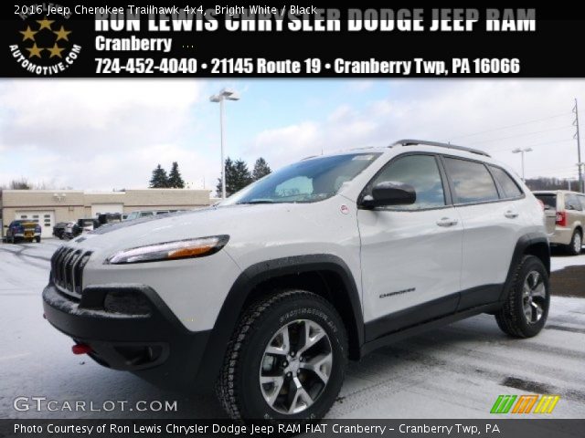 2016 Jeep Cherokee Trailhawk 4x4 in Bright White
