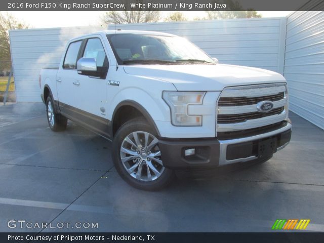2016 Ford F150 King Ranch SuperCrew in White Platinum