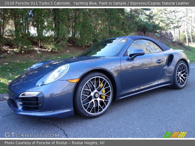 2016 Porsche 911 Turbo S Cabriolet in Yachting Blue, Paint to Sample