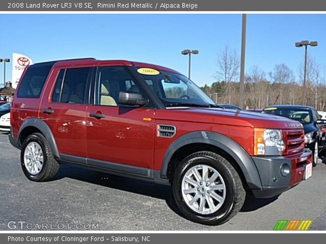 2008 Land Rover LR3 V8 SE in Rimini Red Metallic