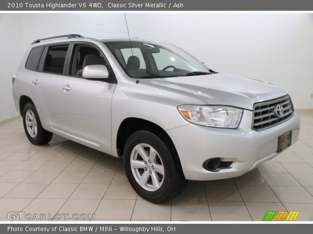 2010 Toyota Highlander V6 4WD in Classic Silver Metallic