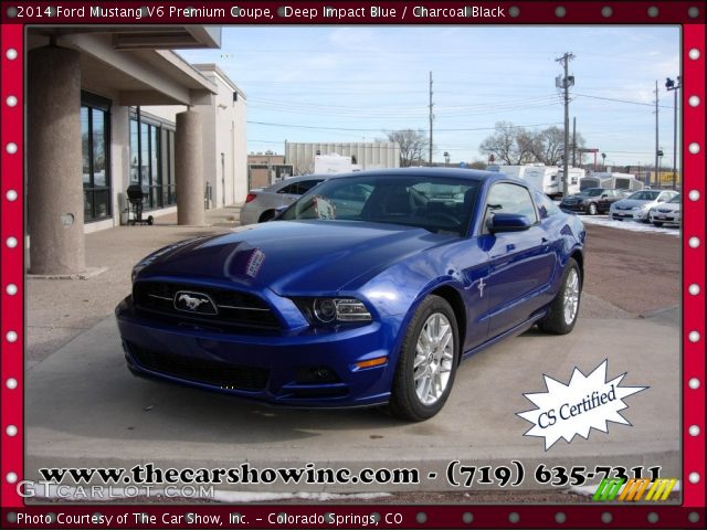 2014 Ford Mustang V6 Premium Coupe in Deep Impact Blue