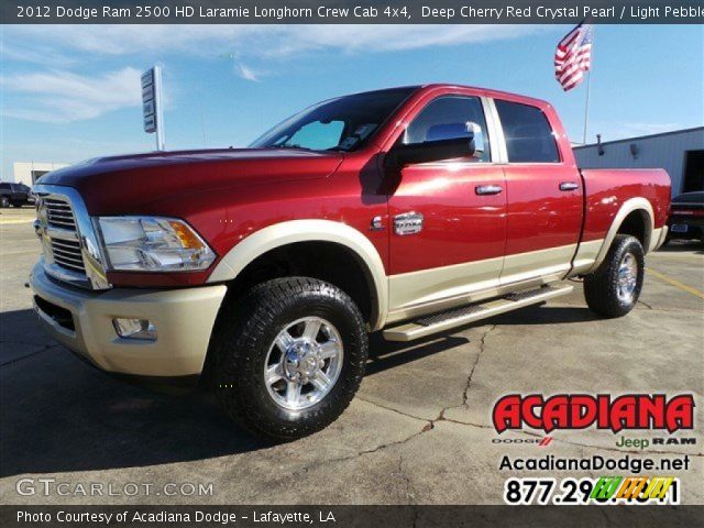2012 Dodge Ram 2500 HD Laramie Longhorn Crew Cab 4x4 in Deep Cherry Red Crystal Pearl