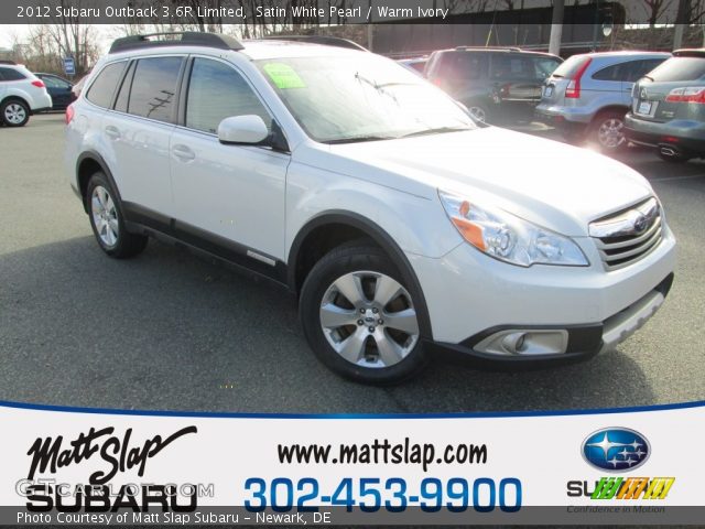 2012 Subaru Outback 3.6R Limited in Satin White Pearl