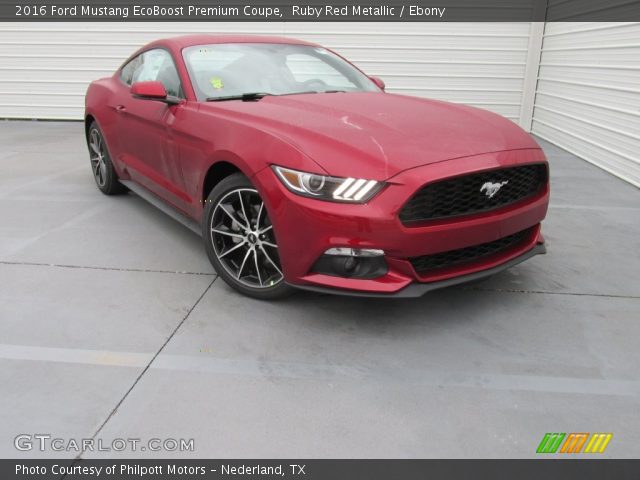 2016 Ford Mustang EcoBoost Premium Coupe in Ruby Red Metallic