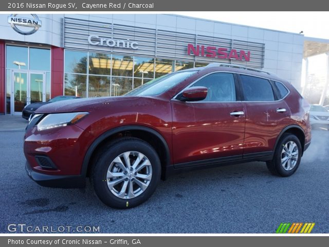 2016 Nissan Rogue SV in Cayenne Red