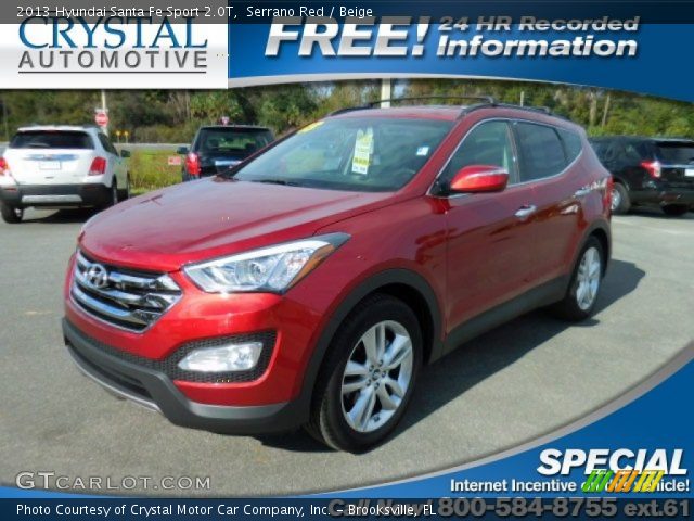 2013 Hyundai Santa Fe Sport 2.0T in Serrano Red