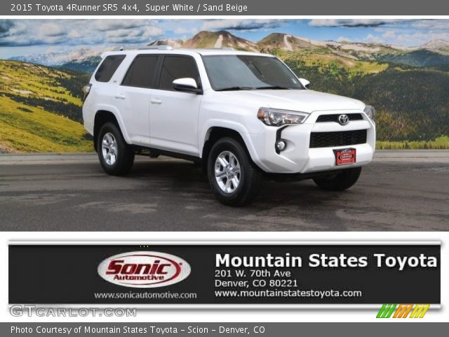 2015 Toyota 4Runner SR5 4x4 in Super White