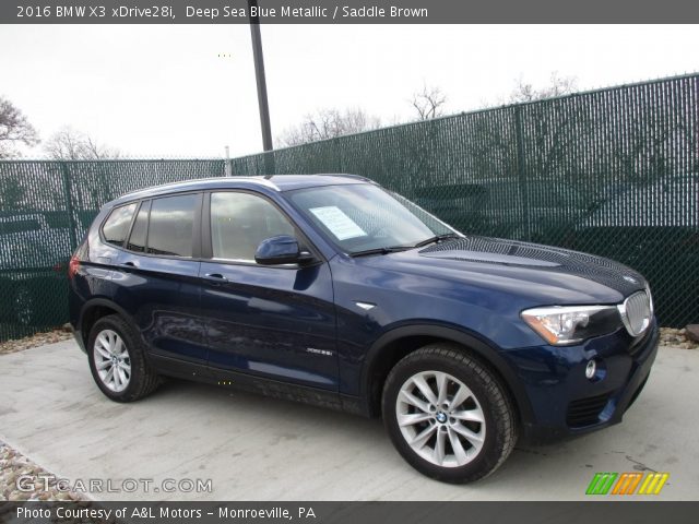 2016 BMW X3 xDrive28i in Deep Sea Blue Metallic
