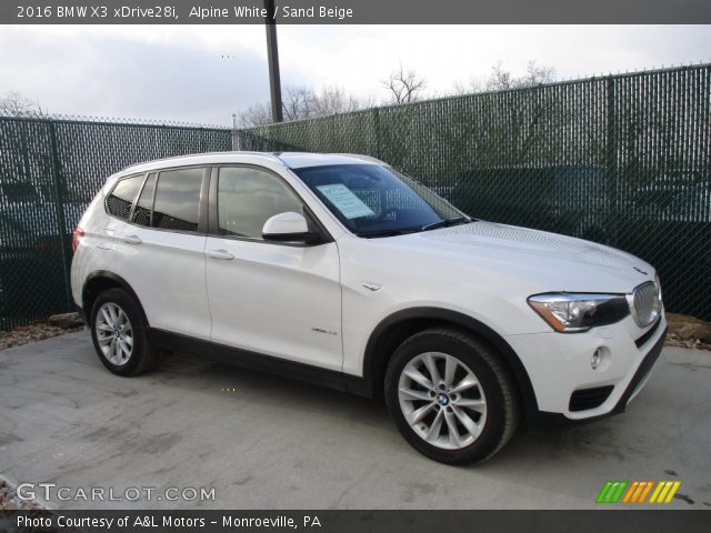 2016 BMW X3 xDrive28i in Alpine White