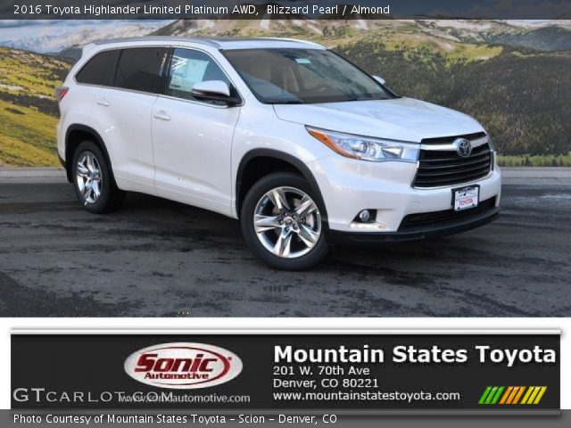 2016 Toyota Highlander Limited Platinum AWD in Blizzard Pearl
