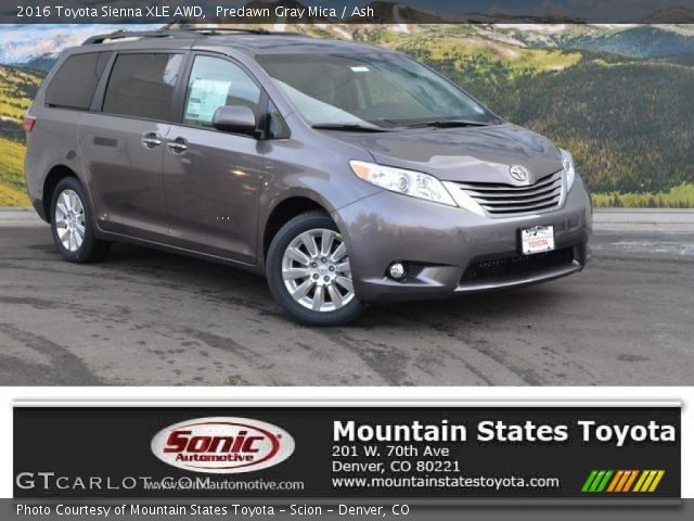 2016 Toyota Sienna XLE AWD in Predawn Gray Mica