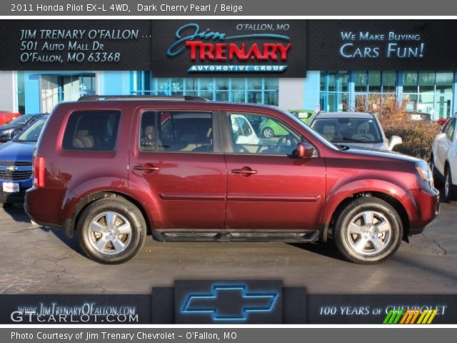 2011 Honda Pilot EX-L 4WD in Dark Cherry Pearl