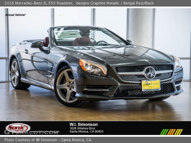 2016 Mercedes-Benz SL 550 Roadster in designo Graphite Metallic