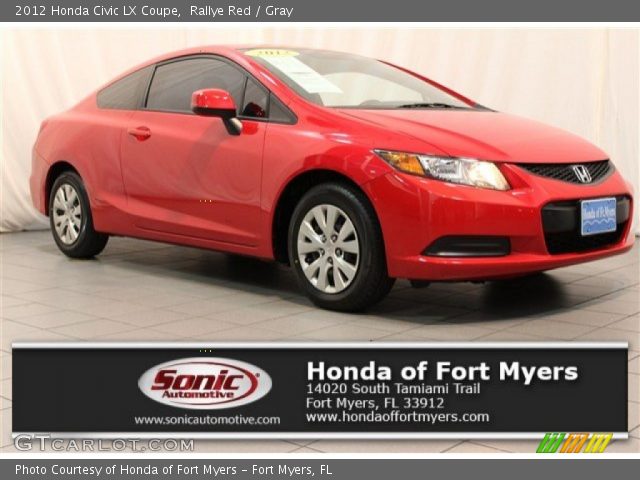 2012 Honda Civic LX Coupe in Rallye Red