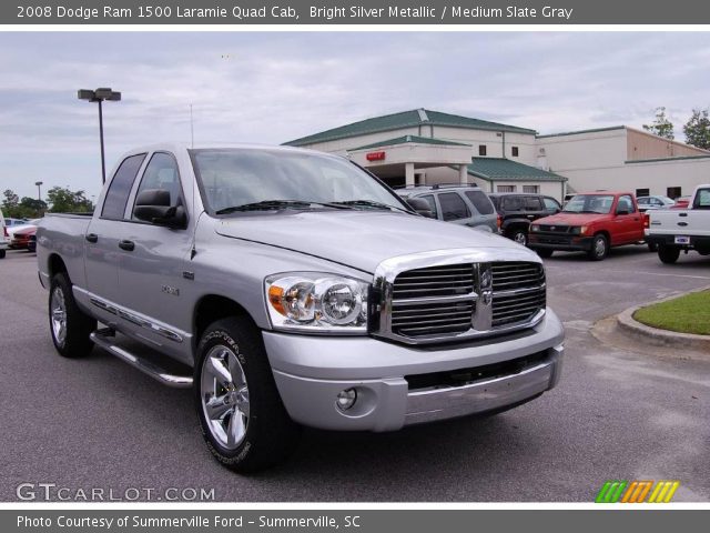 2008 Dodge Ram 1500 Laramie Quad Cab in Bright Silver Metallic